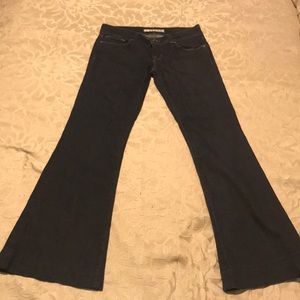 J Brand Dark Blue Flare Jeans Wide Leg